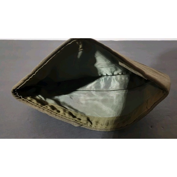 VIntage 1970s USMC Green Alpha Uniform Wool Serge Garrison Cap Hat Size‎ 7 - Picture 5 of 6